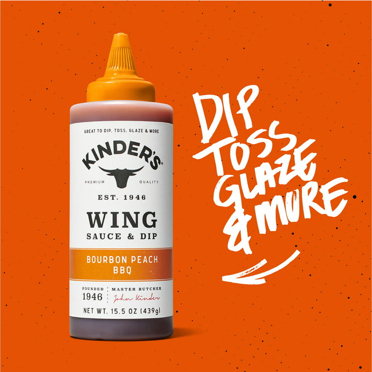 Kinder's Bourbon Peach BBQ Wing Sauce SlobsRus BBQ
