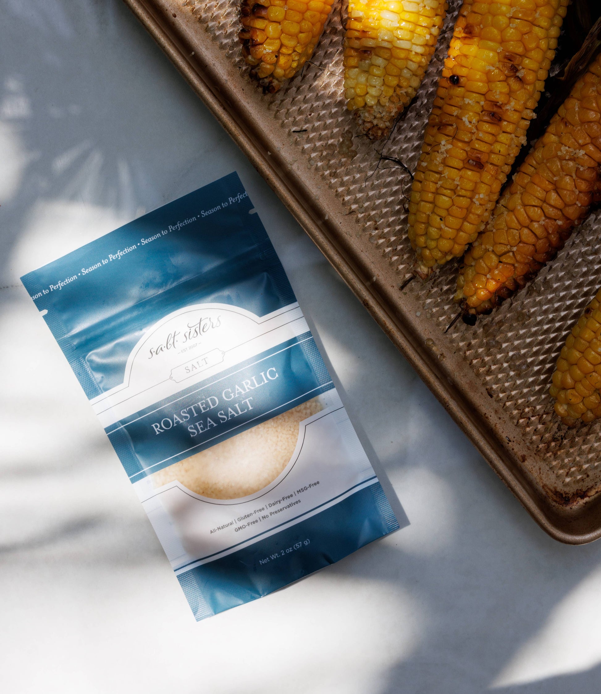 All-Natural Sea Salt - Roasted Garlic - 2 oz Salt Sisters