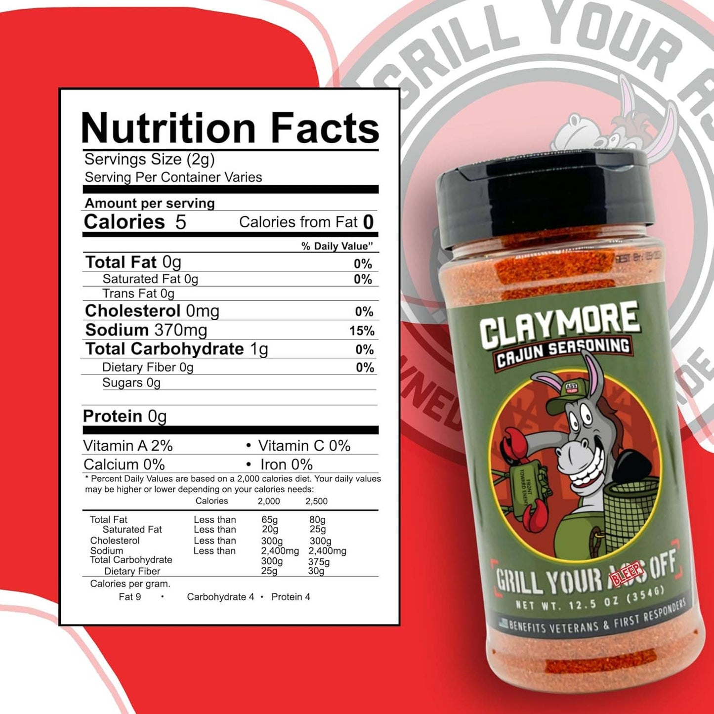 Claymore Cajun Seasoning™ – Bold Flavor for Every Dish Grill Your Ass Off - Spices, Rubs, Seasonings, Sauces, Jerky
