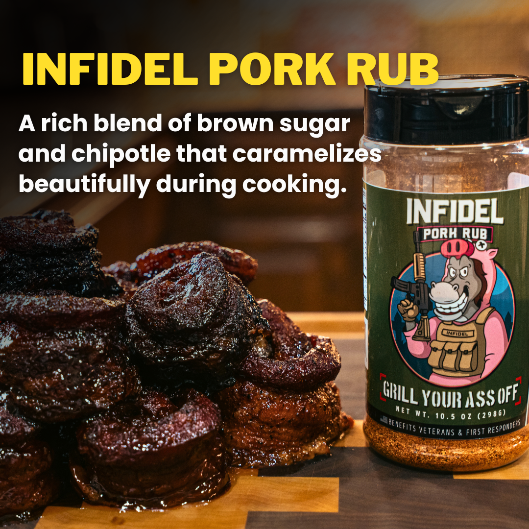 Infidel Pork Rub™ – Bold Flavor for Unforgettable BBQ Grill Your Ass Off - Spices, Rubs, Seasonings, Sauces, Jerky