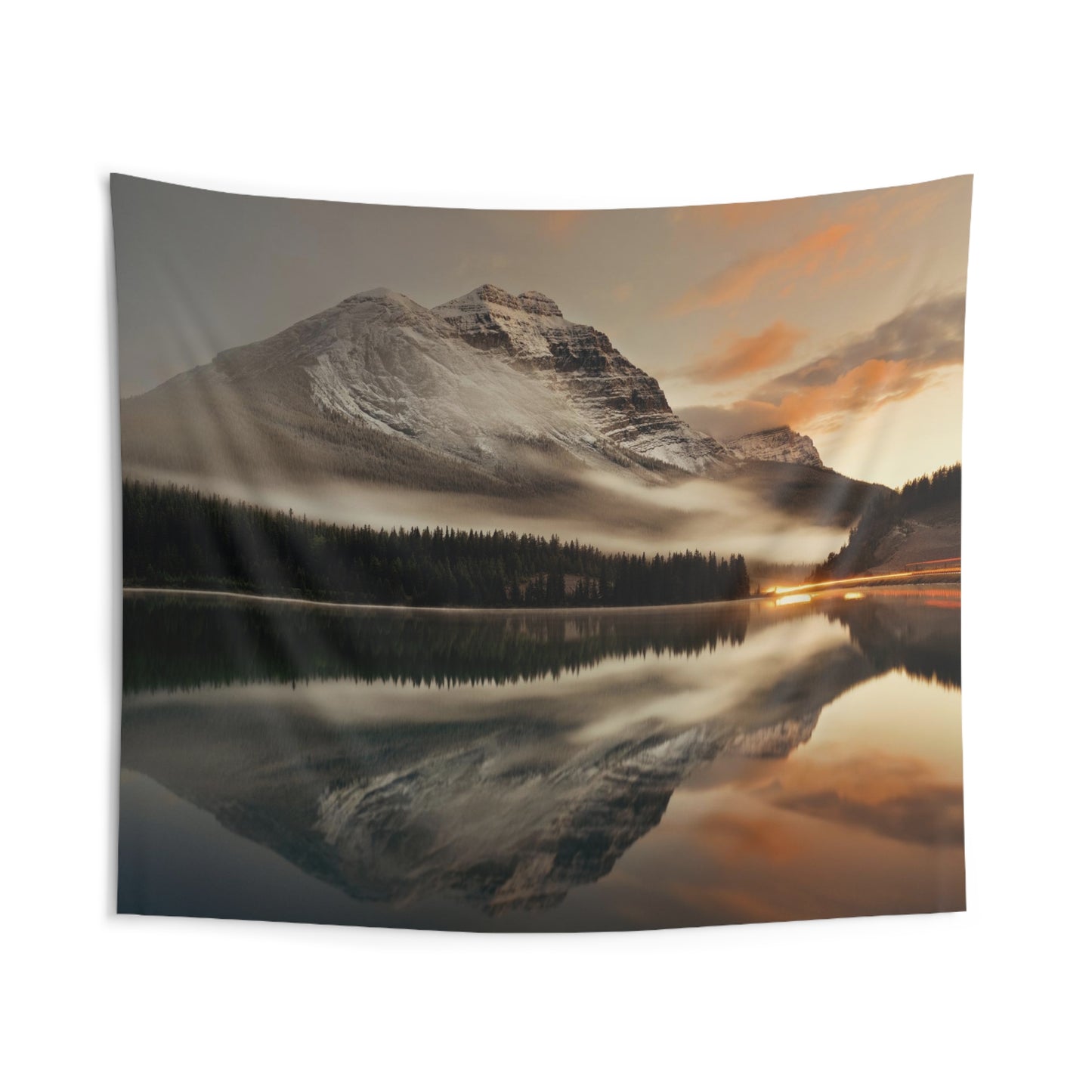 Jasper Alberta sunrise Indoor Wall Tapestries