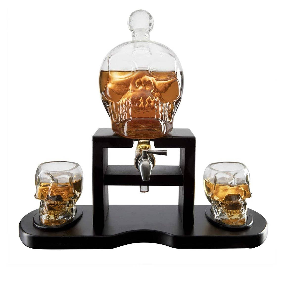 Skull Decanter Set & 2 Skull Glasses - 750mL -