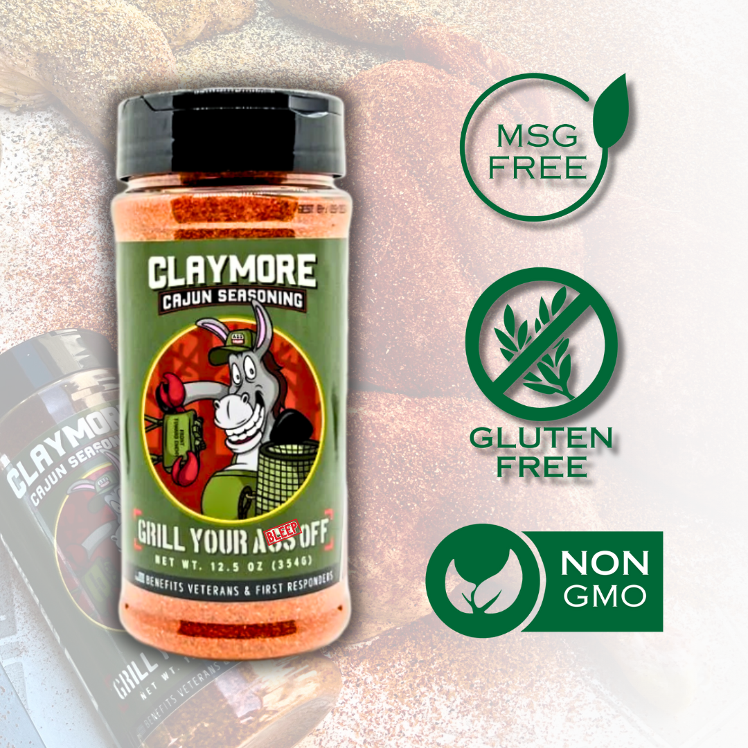 Claymore Cajun Seasoning™ – Bold Flavor for Every Dish Grill Your Ass Off - Spices, Rubs, Seasonings, Sauces, Jerky