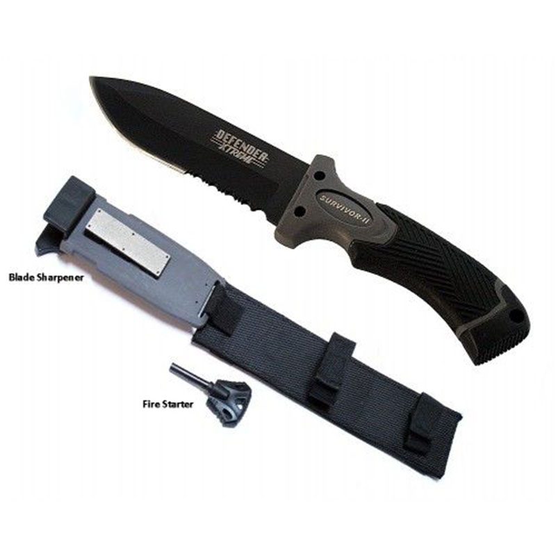 11" Dagger Hunting Knife - Black