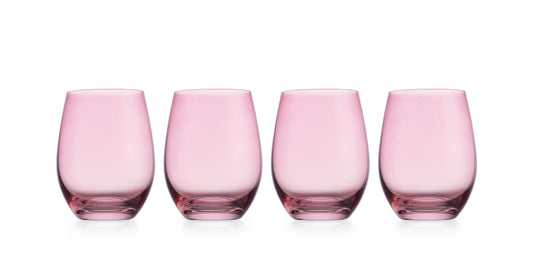 Set of Four Veneto Stemless Wine Glasses