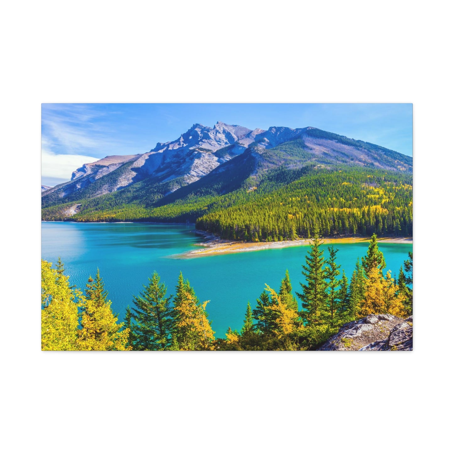 Lake Minnewanka Alberta Canadian Rocky Series - Canvas