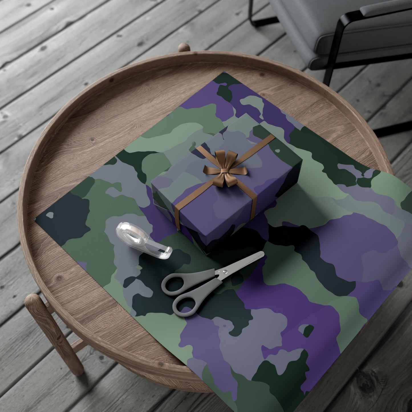 Purple Camo Gift Wrap Papers