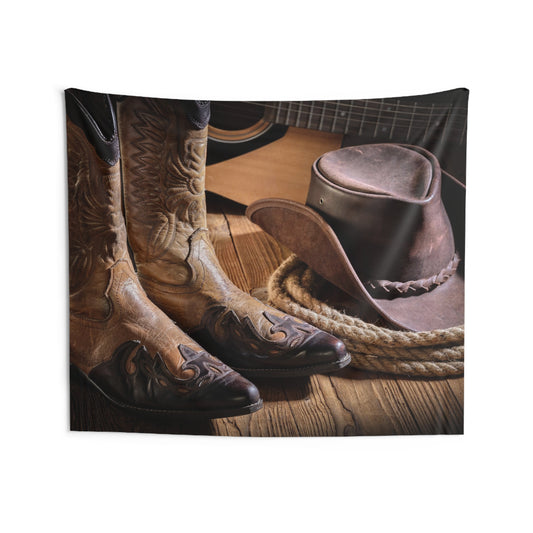 Cowboy Boot Indoor Wall Tapestries