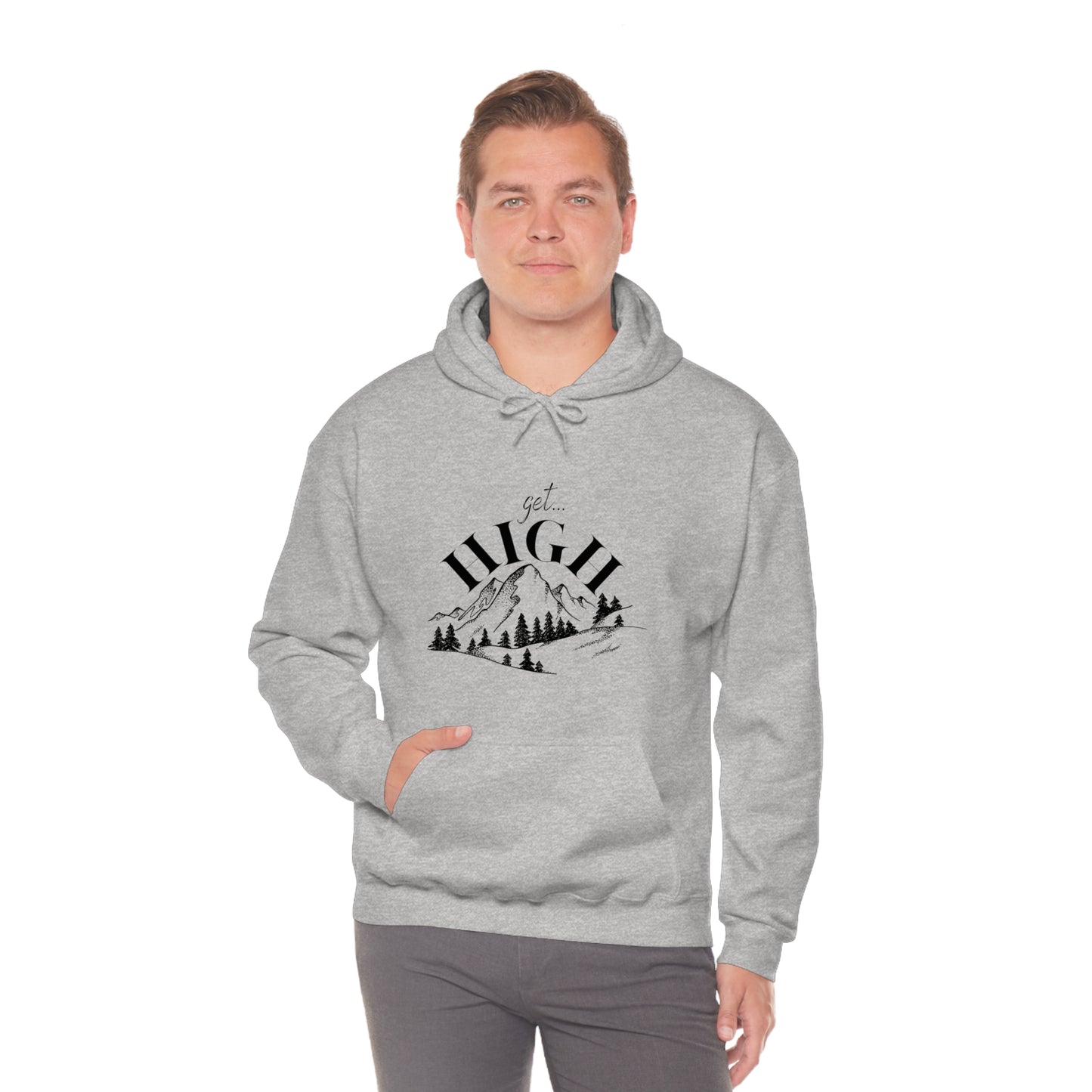 Unisex Heavy Blend™ Hooded Sweatshirt - Get High with Mountains