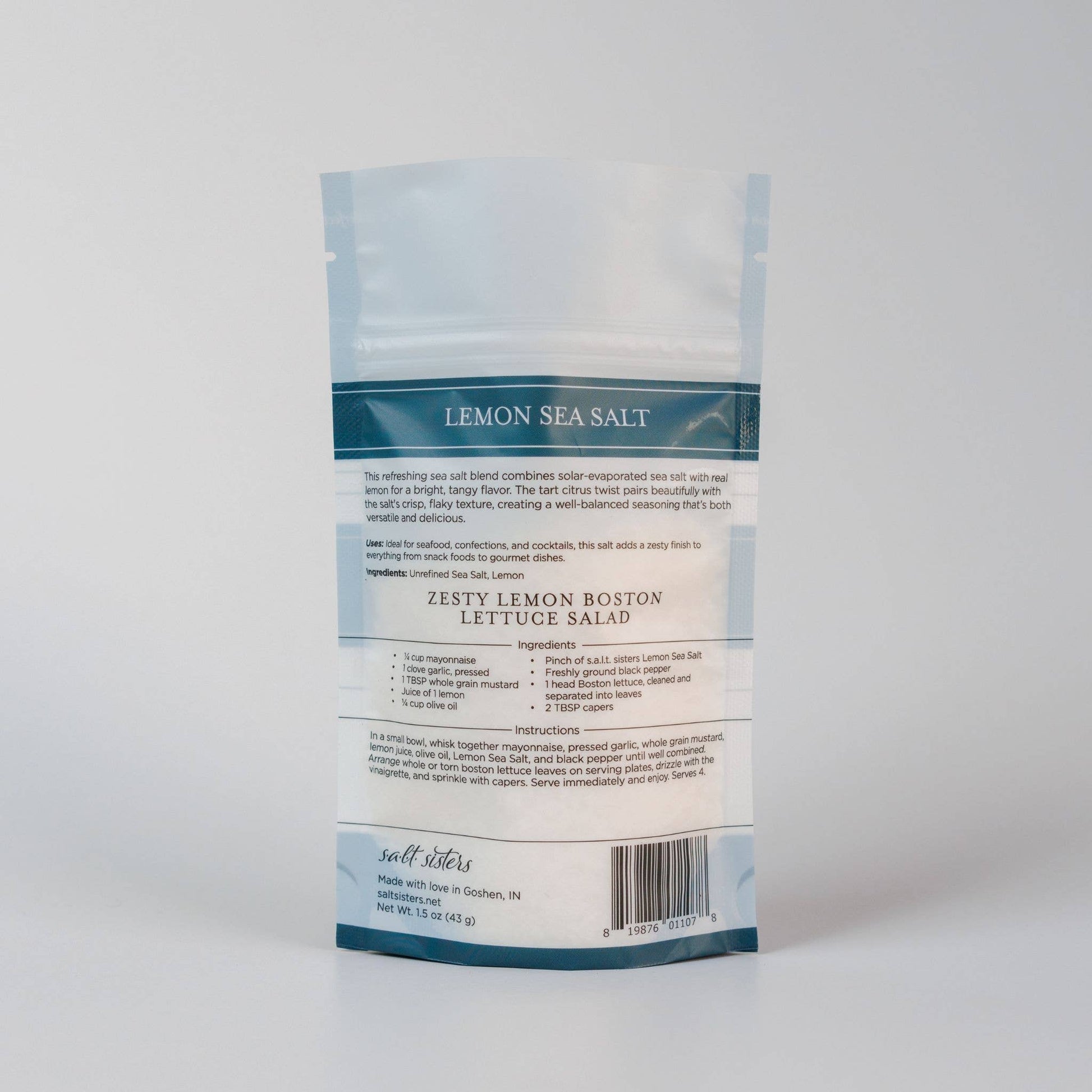 All-Natural Sea Salt - Lemon - 2 oz Salt Sisters