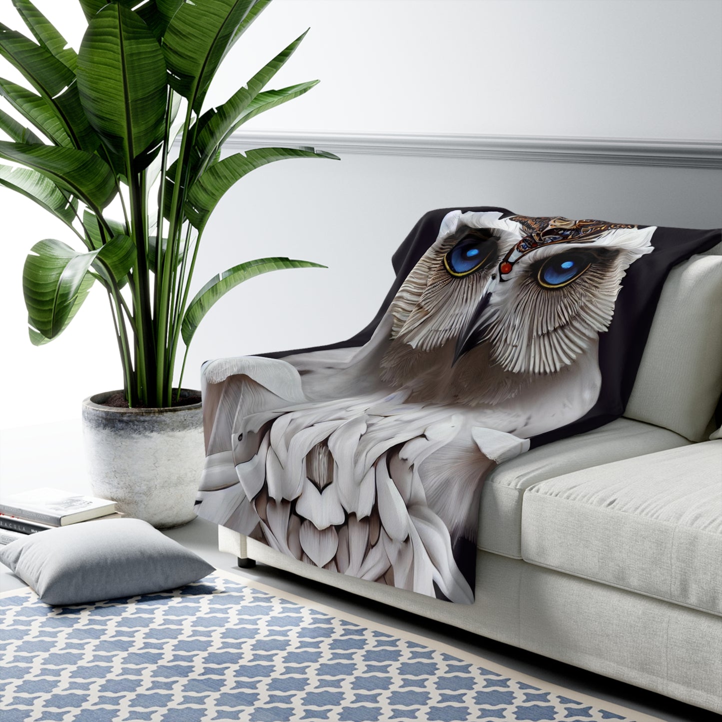 Majestic Owl Sherpa Fleece Blanket