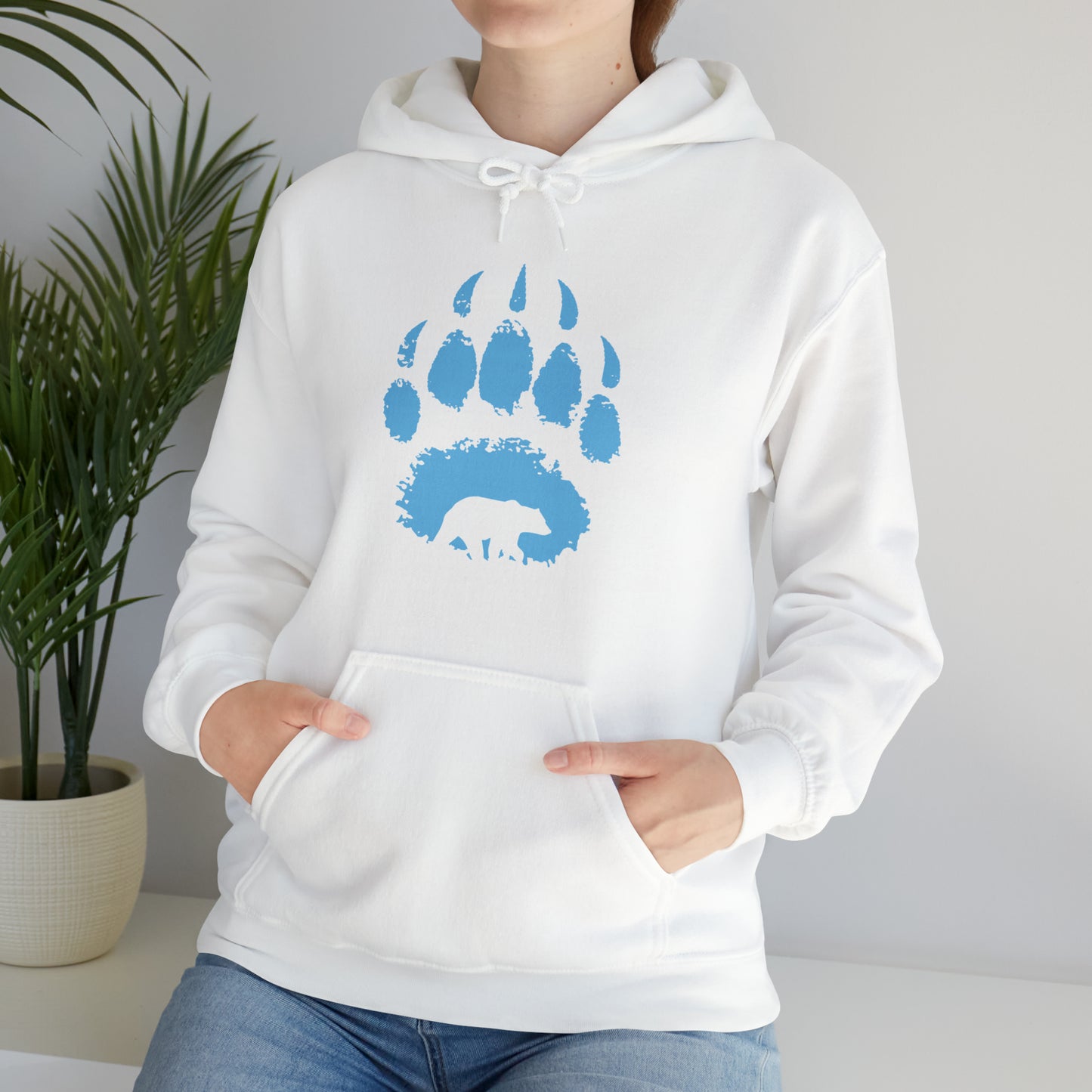 Bear paw blue - Unisex Heavy Blend™ Hooded Sweatshirt