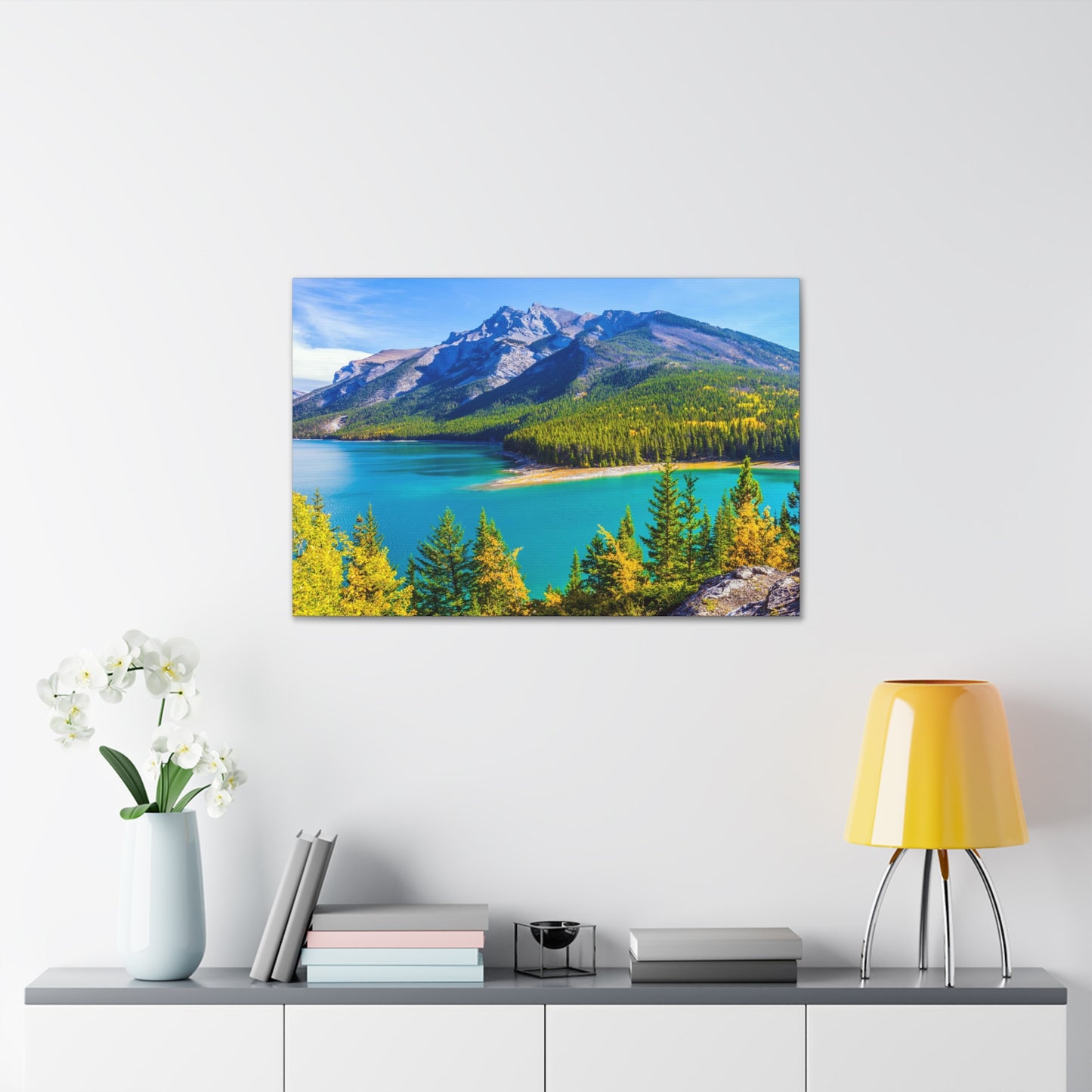 Lake Minnewanka Alberta Canadian Rocky Series - Canvas