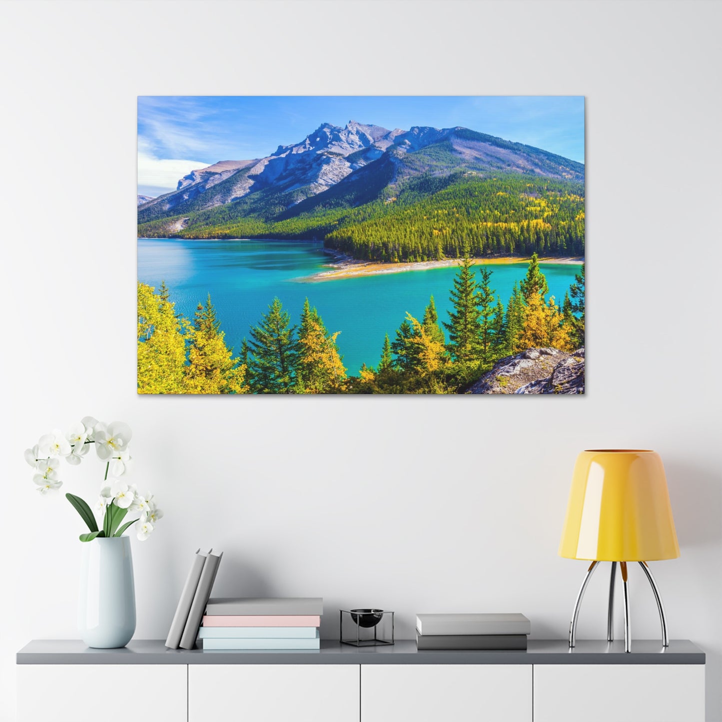 Lake Minnewanka Alberta Canadian Rocky Series - Canvas