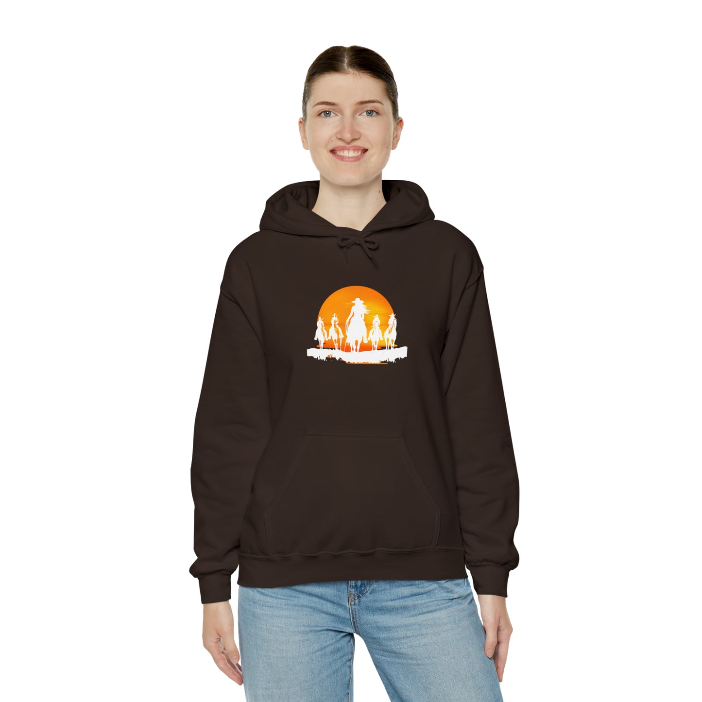 Cowgirls in the sunset  - Unisex Heavy Blend™ Hooded Sweatshirt