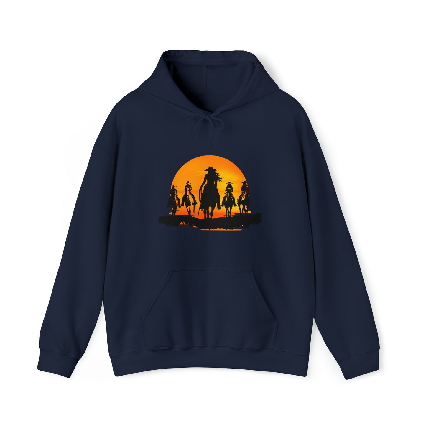 cowgirls in the sunset - Unisex Heavy Blend™ Hooded Sweatshirt