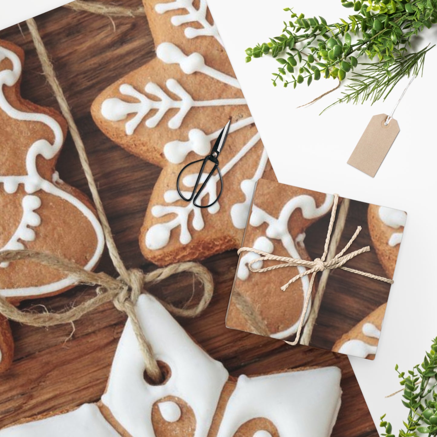 Ginger bread Christmas Cookie Wrapping Paper