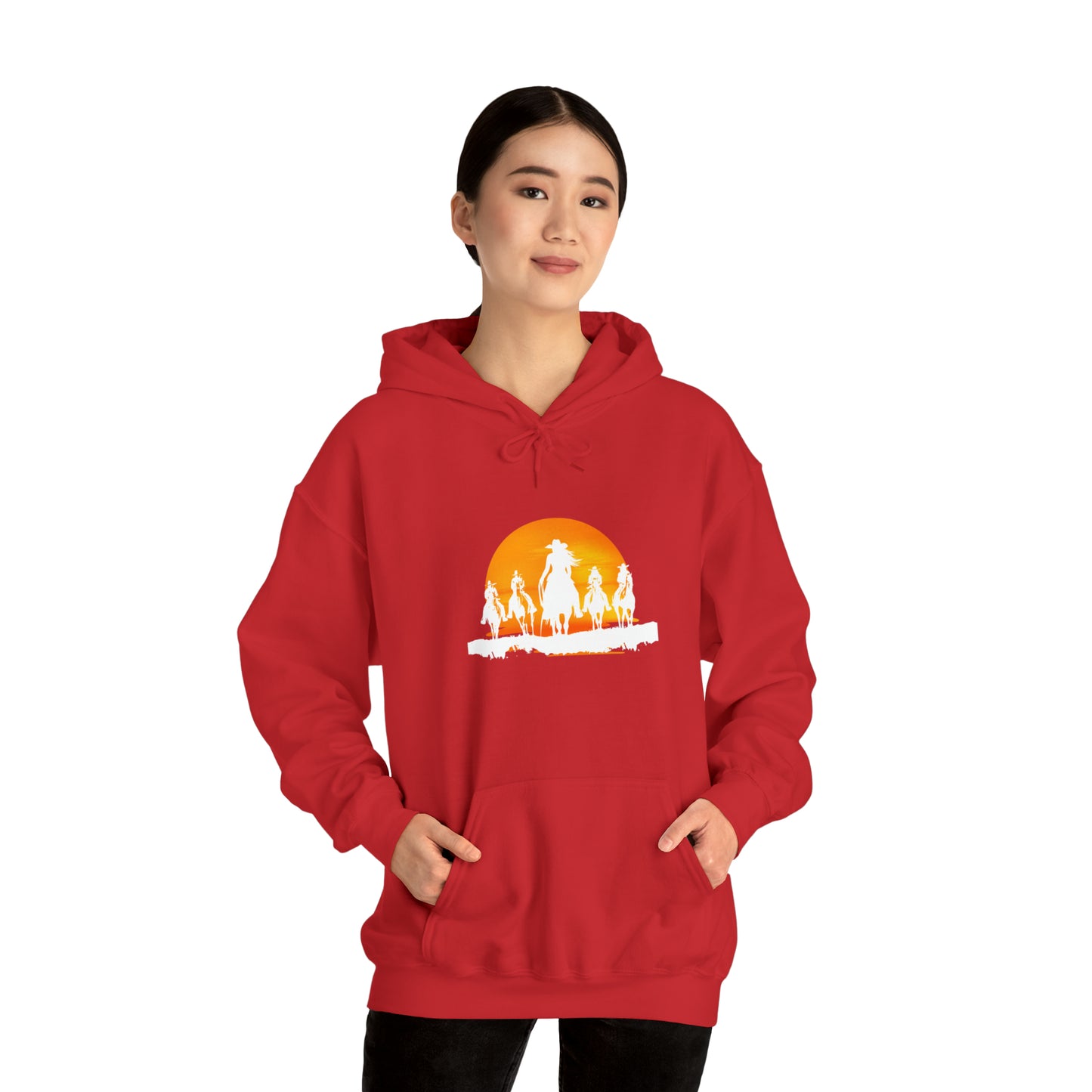 Cowgirls in the sunset  - Unisex Heavy Blend™ Hooded Sweatshirt