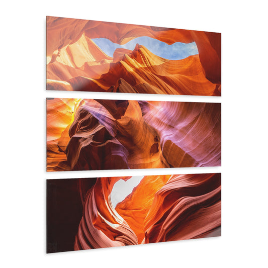Antelope Canyon Acrylic Prints (Triptych)