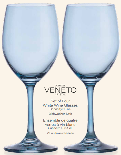 Set of Four Veneto White Wine Glasses