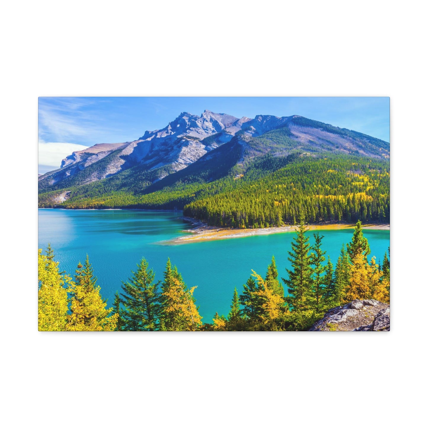 Lake Minnewanka Alberta Canadian Rocky Series - Canvas