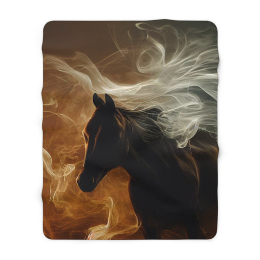 Majestic Horse Sherpa Fleece Blanket for Home