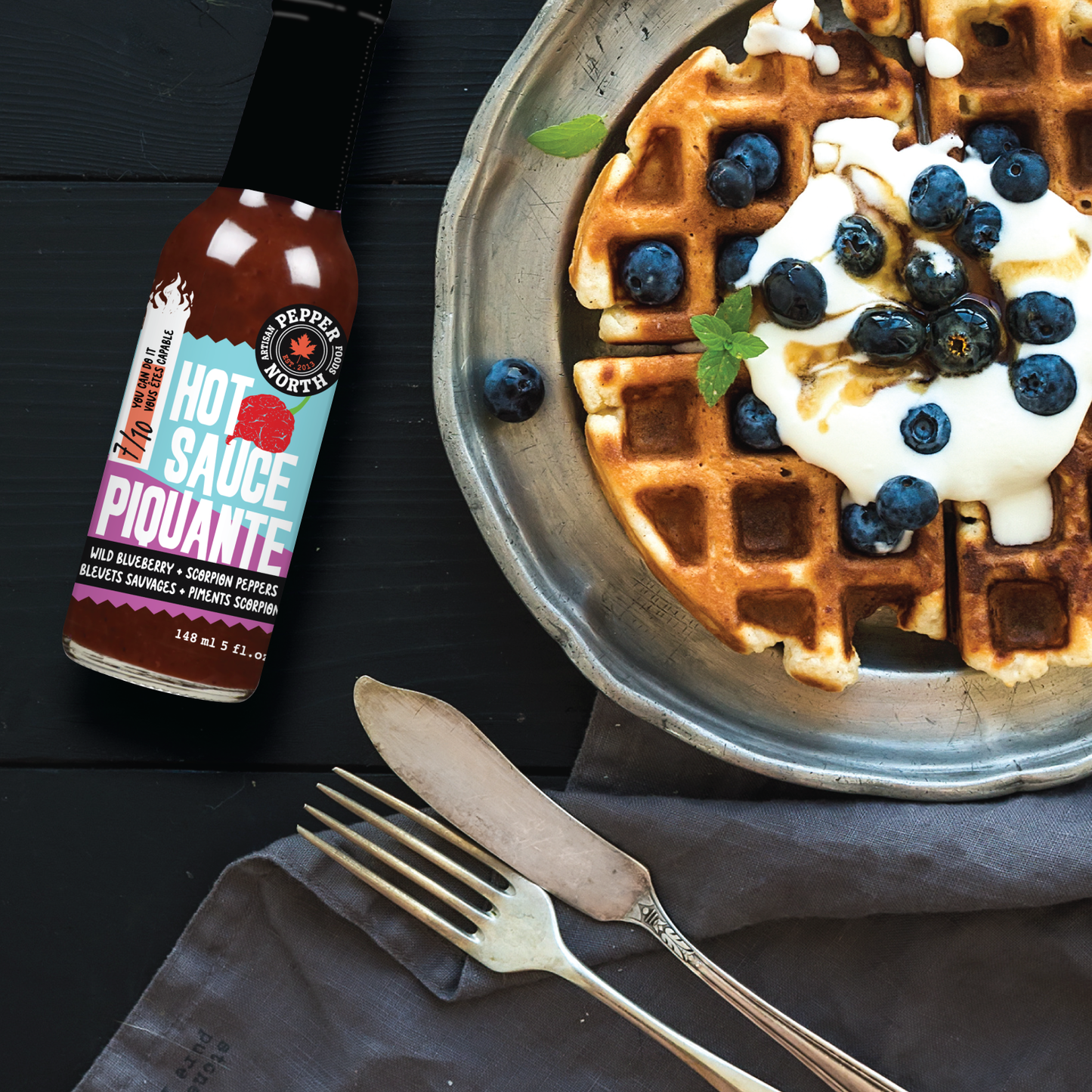 Pepper North Wild Blueberry + Scorpion Peppers Hot Sauce