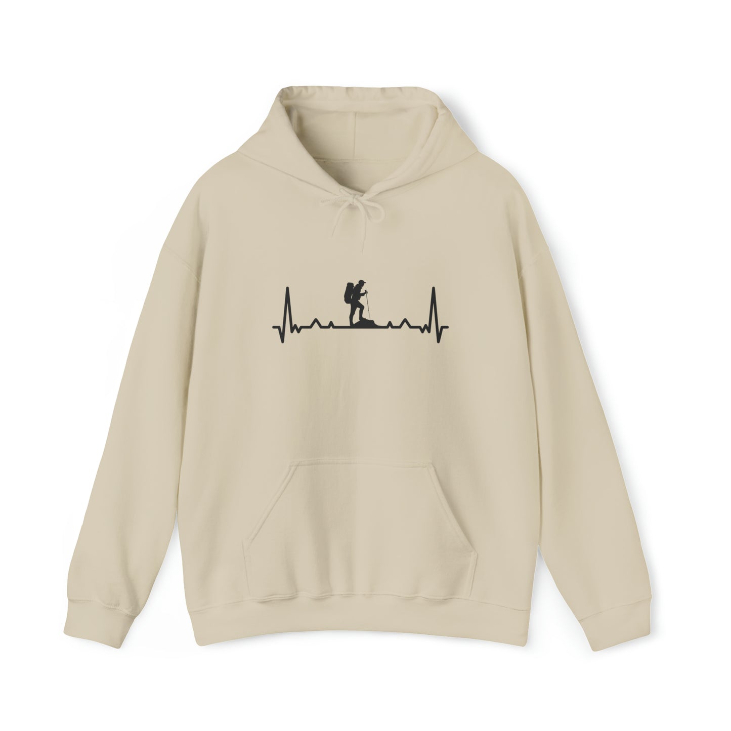 Hiking Heartbeat - Unisex Heavy Blend Hooded Sweatshirt - Hiking Heartbeat