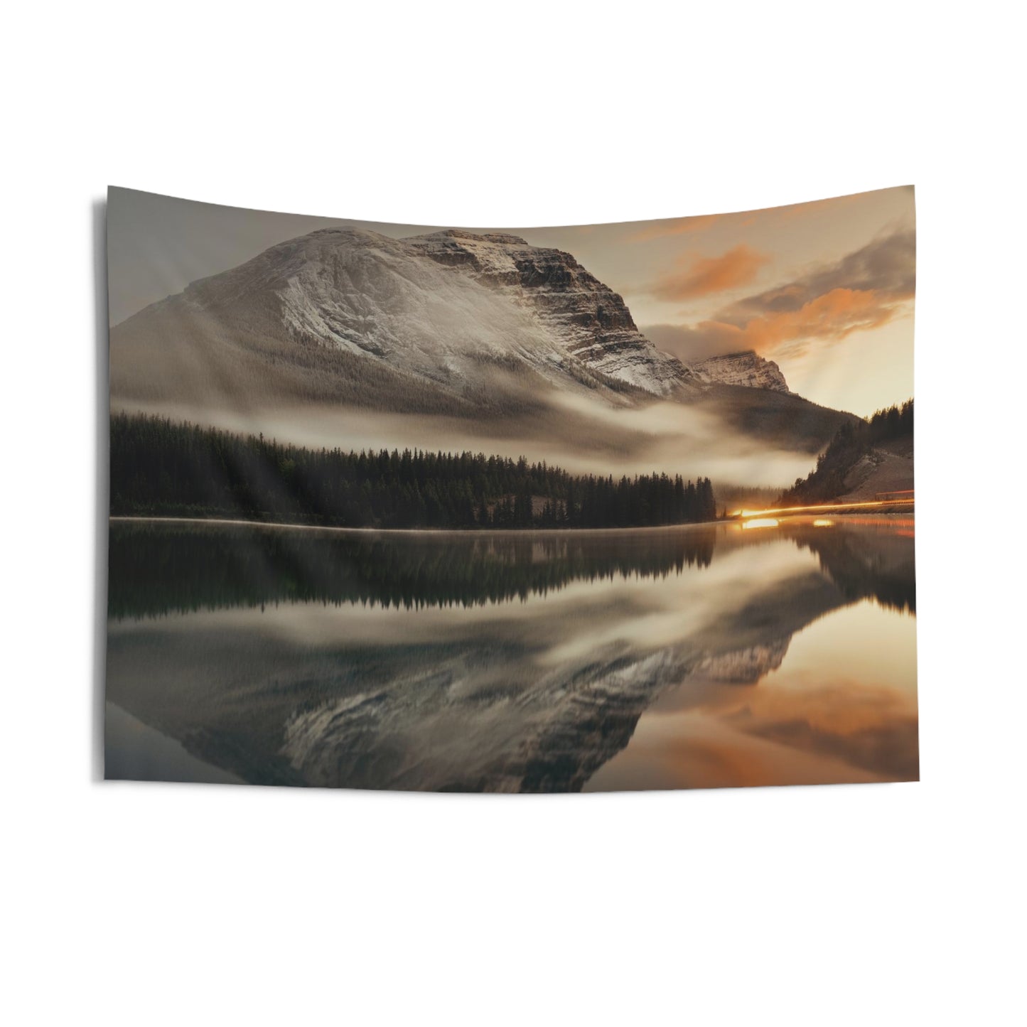 Jasper Alberta sunrise Indoor Wall Tapestries