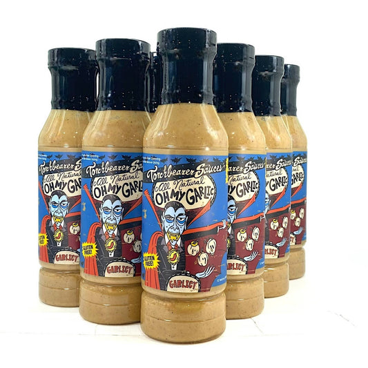 Torchbearer Oh My Garlic | 12oz Bottle | Garlicy and Mild | Heat 0/10