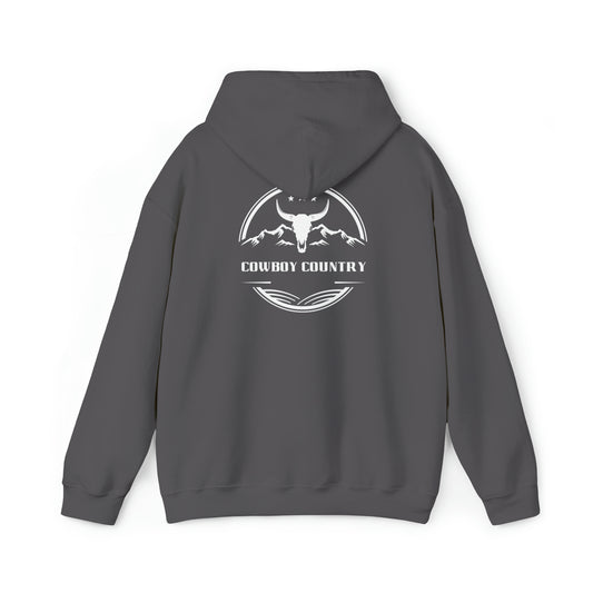 Cowboy Country Hoodie - White -Unisex Heavy Blend™ Hooded Sweatshirt