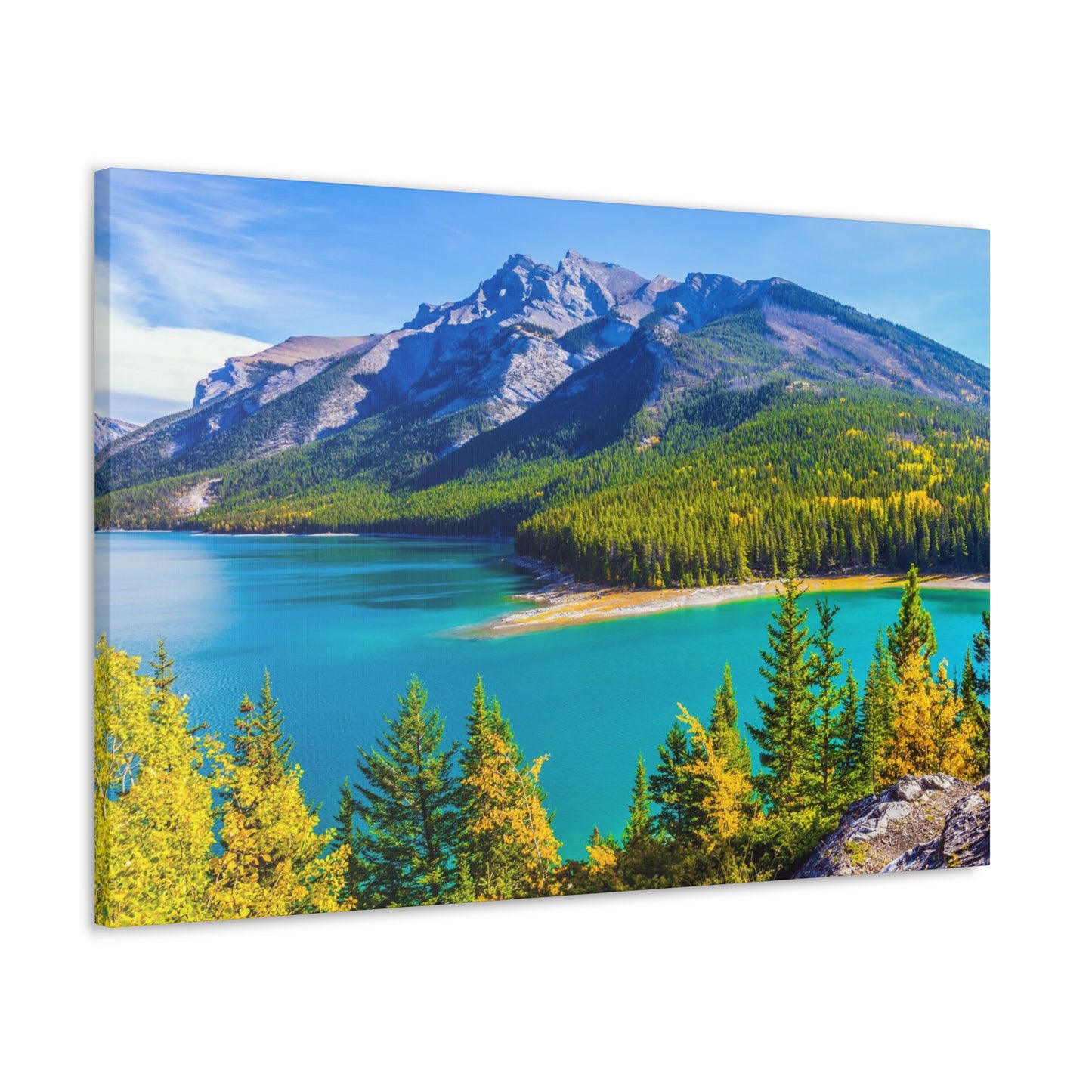 Lake Minnewanka Alberta Canadian Rocky Series - Canvas