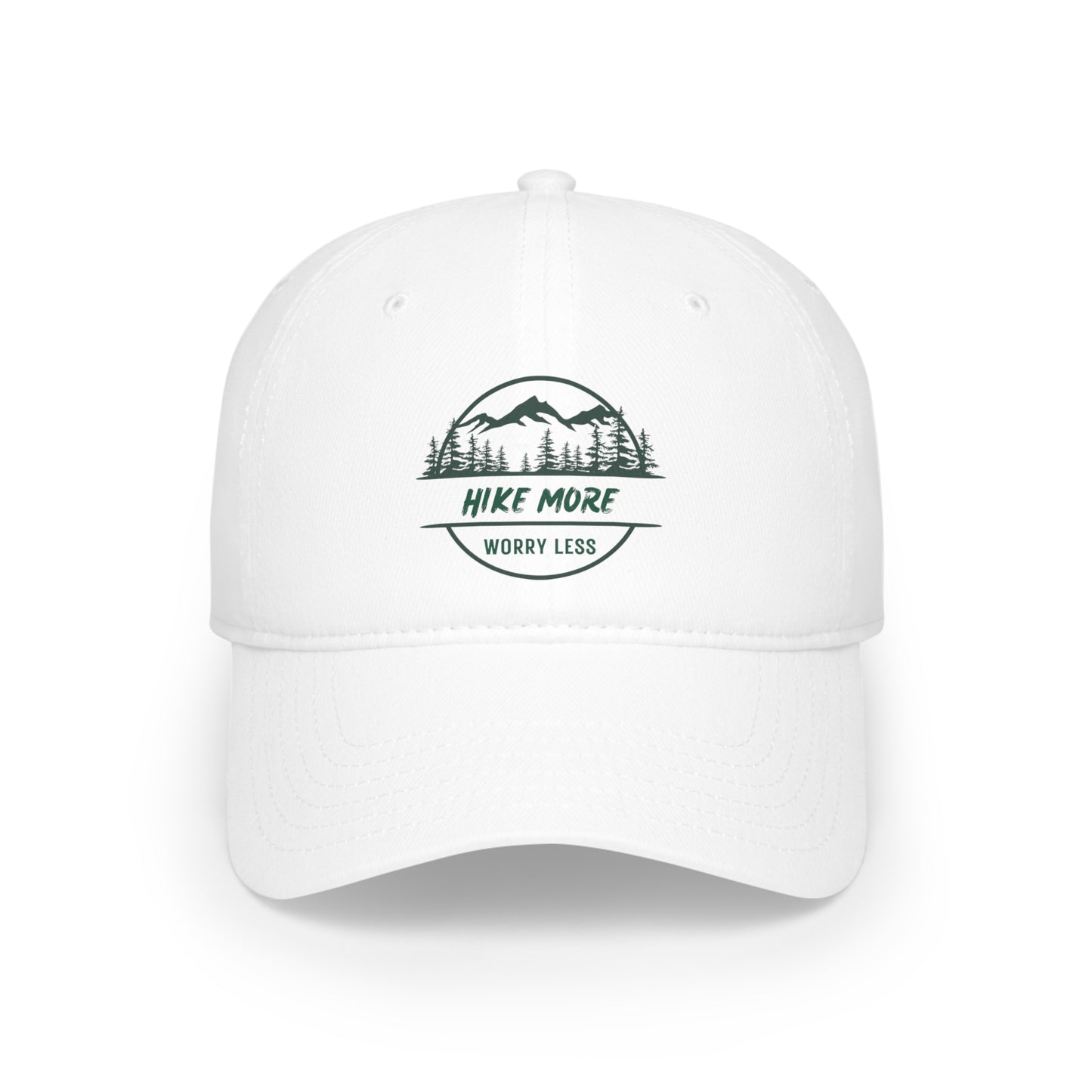 Low Profile Baseball Cap - Hike More Worry Less