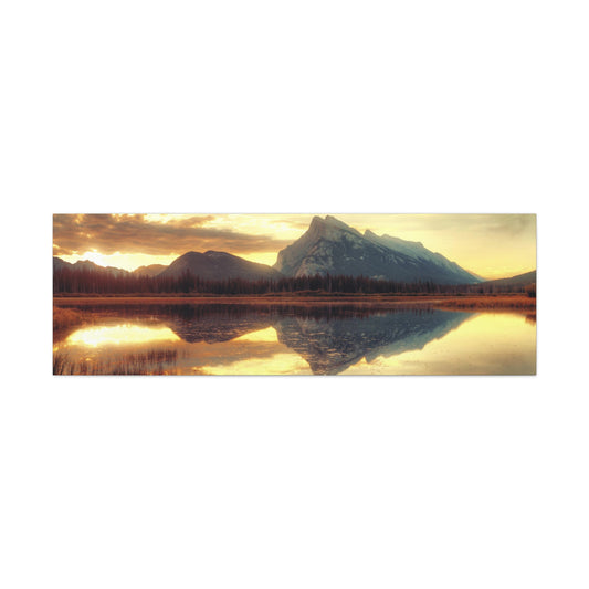 Vermillion Lake Alberta  Sunrise - Canvas