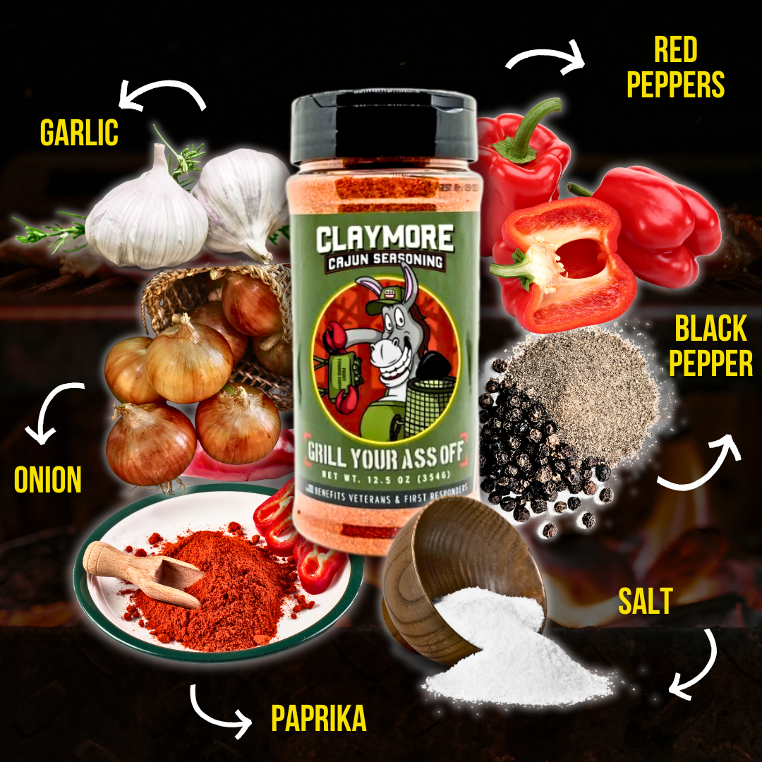 Claymore Cajun Seasoning™ – Bold Flavor for Every Dish Grill Your Ass Off - Spices, Rubs, Seasonings, Sauces, Jerky