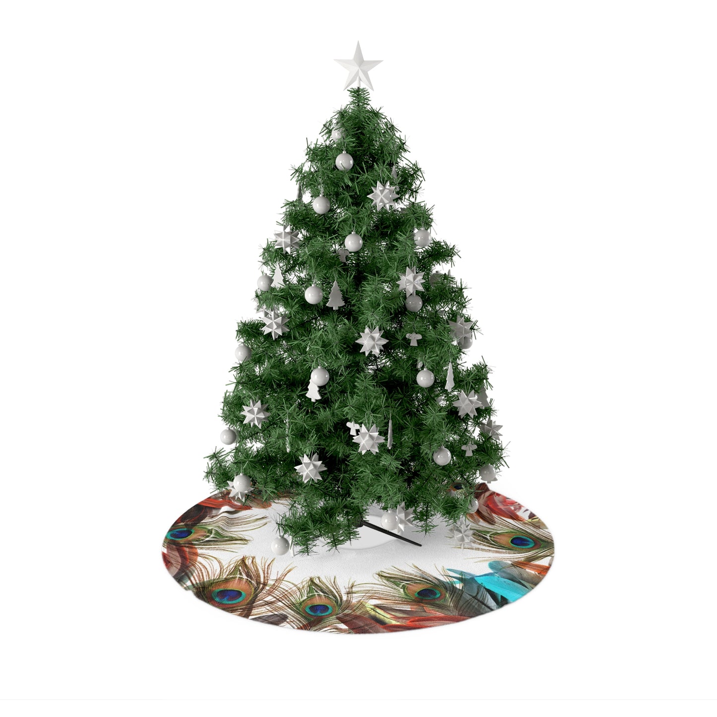 Assorted Feathers Christmas Tree Skirts