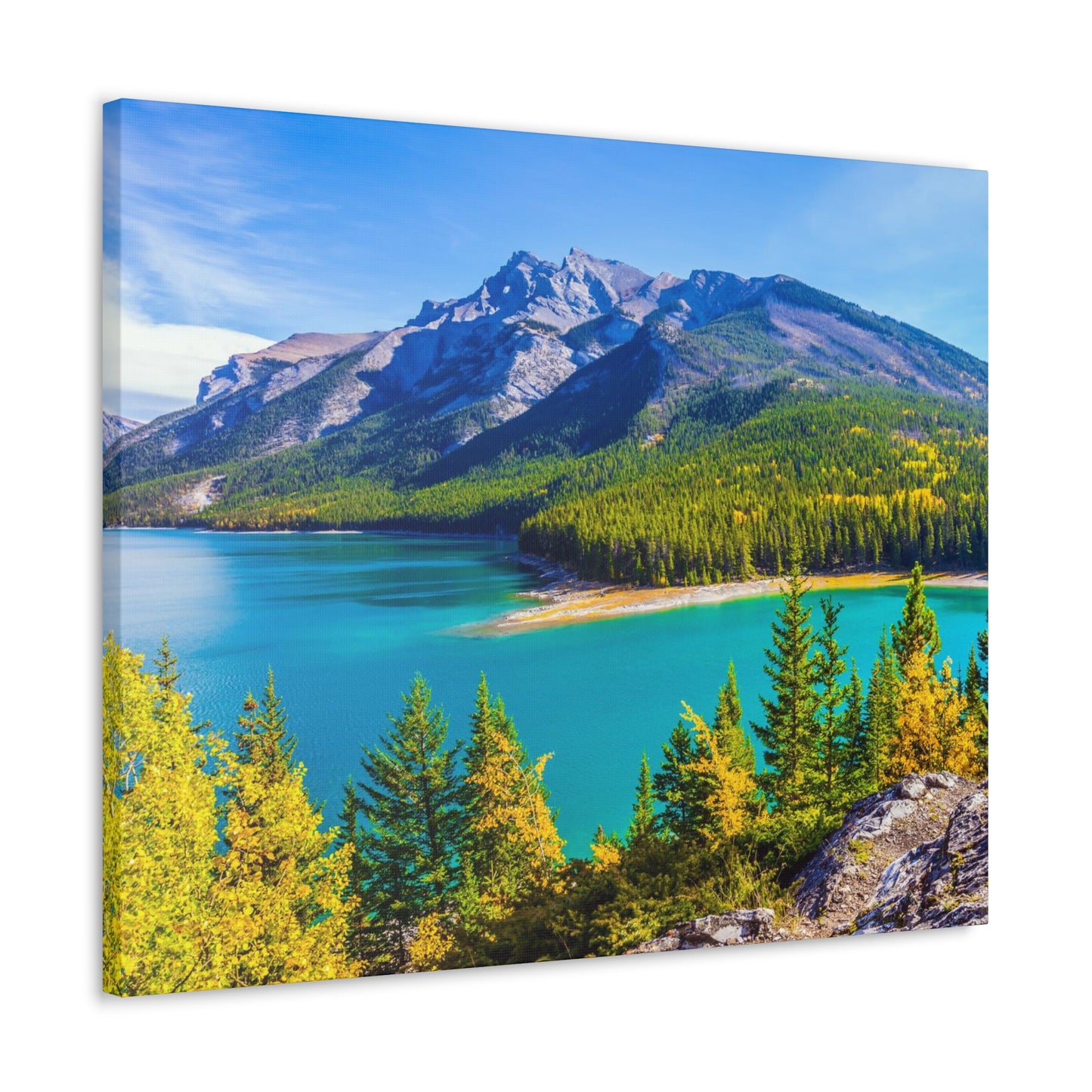 Lake Minnewanka Alberta Canadian Rocky Series - Canvas