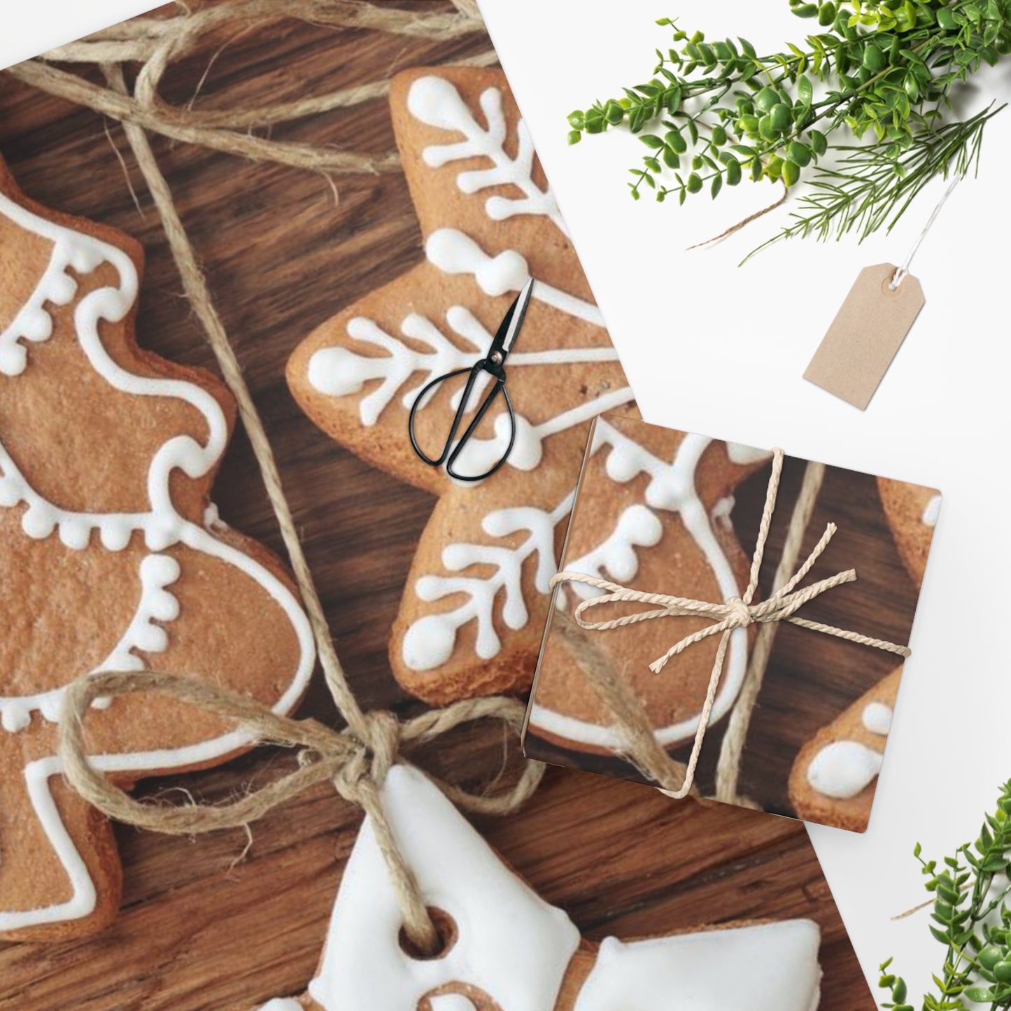 Ginger bread Christmas Cookie Wrapping Paper