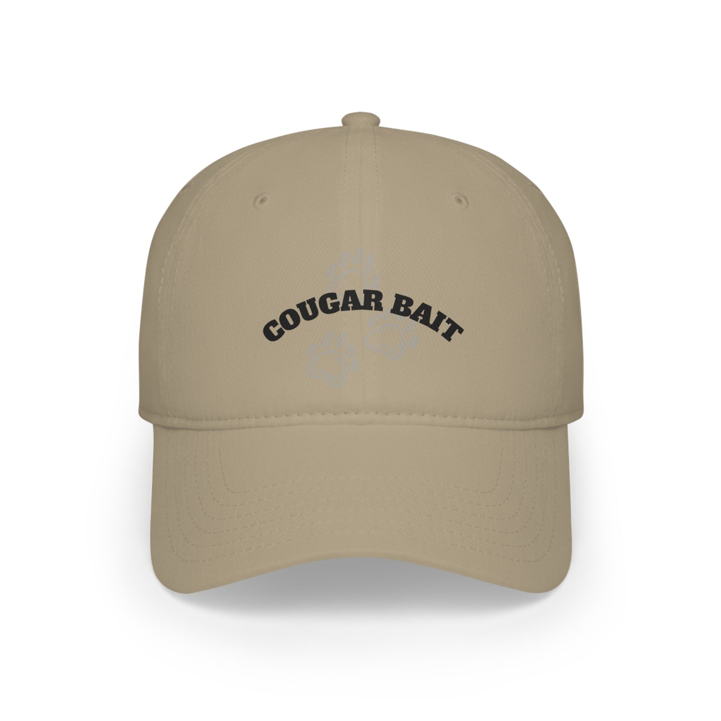 Low Profile Baseball Cap - Cougar Bait with paws