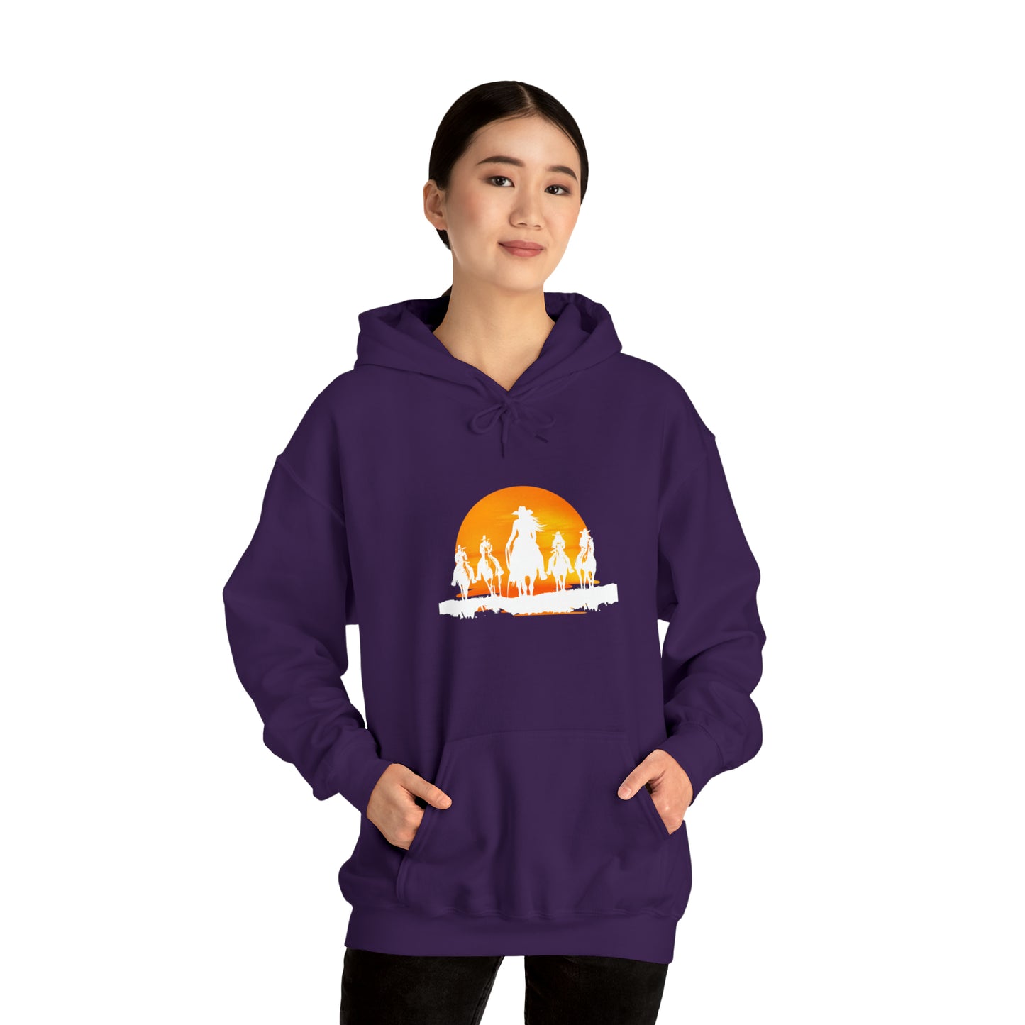 Cowgirls in the sunset  - Unisex Heavy Blend™ Hooded Sweatshirt