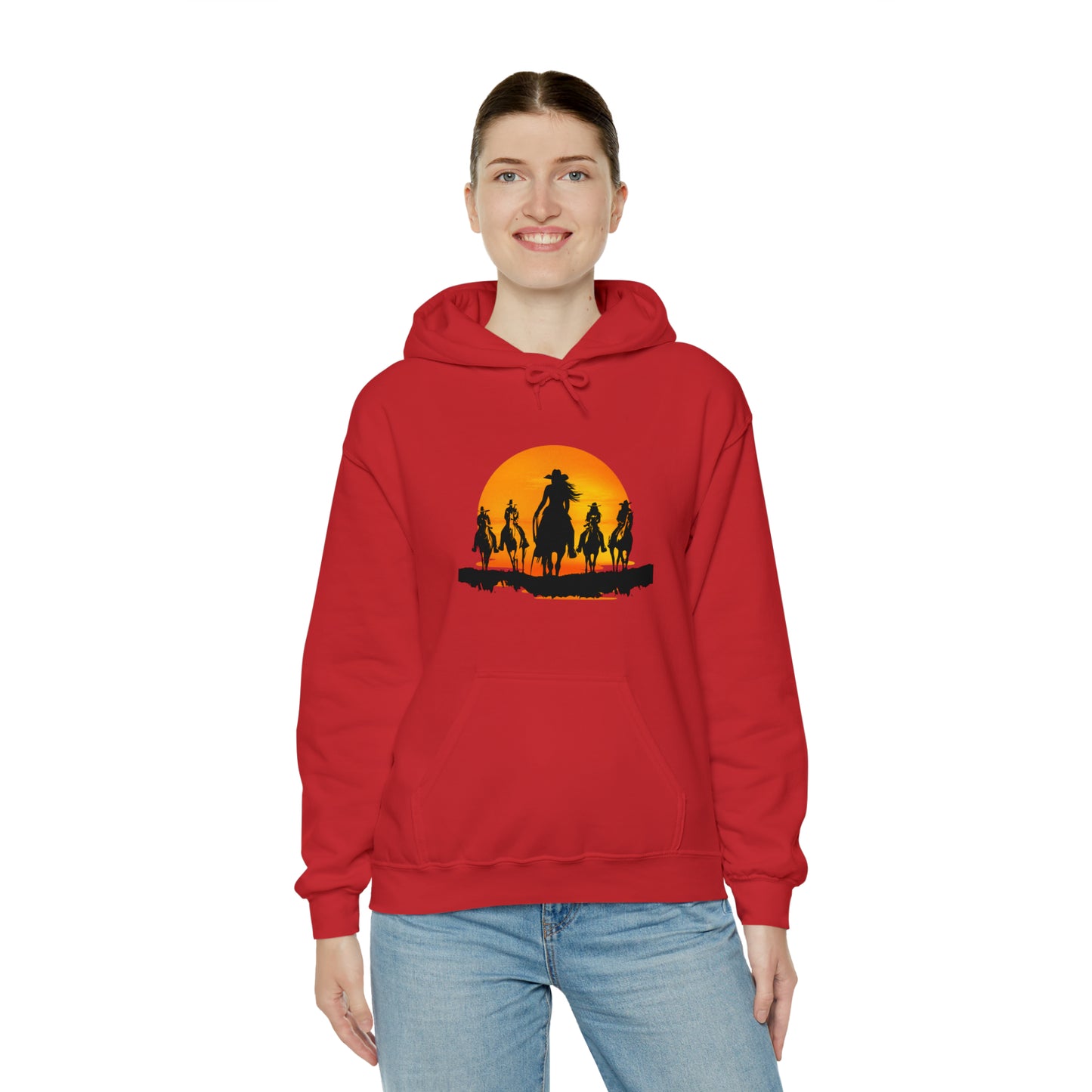 cowgirls in the sunset - Unisex Heavy Blend™ Hooded Sweatshirt