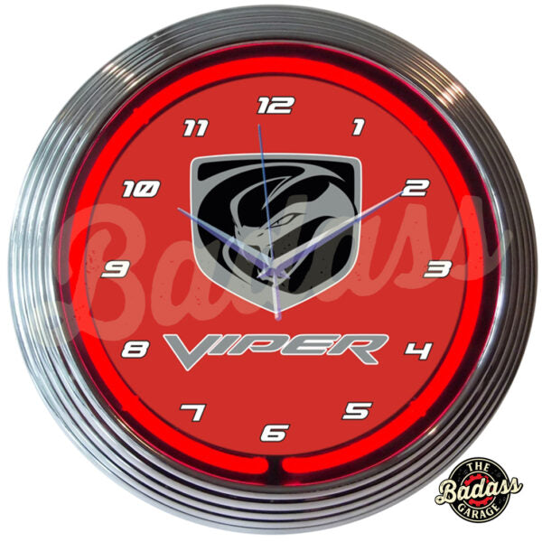 Viper Neon Clock Whisky and Woodsmoke