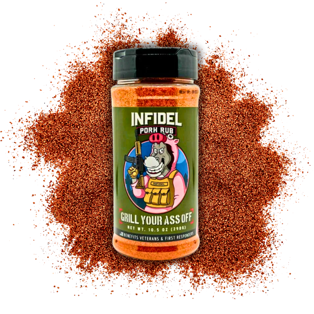 Infidel Pork Rub™ – Bold Flavor for Unforgettable BBQ Grill Your Ass Off - Spices, Rubs, Seasonings, Sauces, Jerky