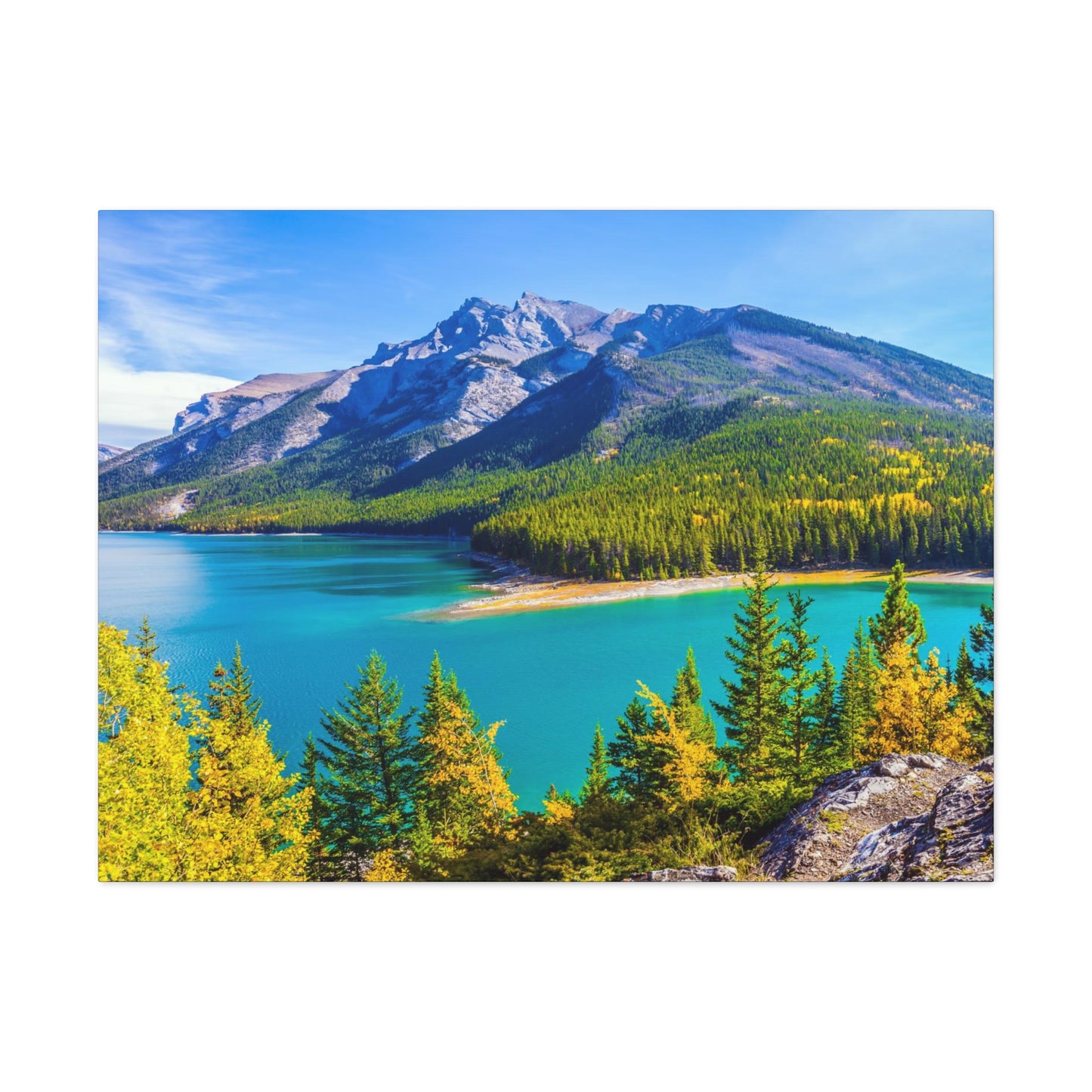 Lake Minnewanka Alberta Canadian Rocky Series - Canvas