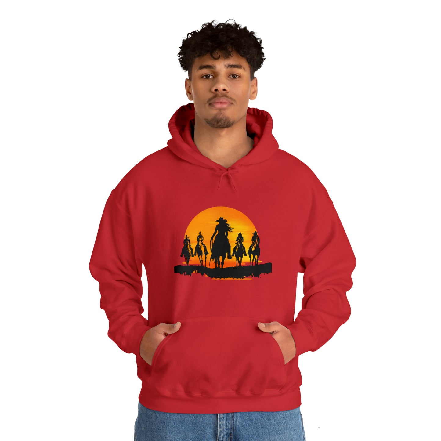 cowgirls in the sunset - Unisex Heavy Blend™ Hooded Sweatshirt