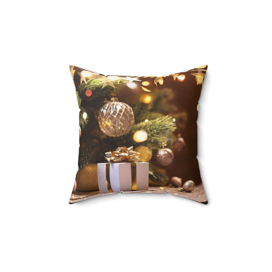 Christmas tree Spun Polyester Square Pillow