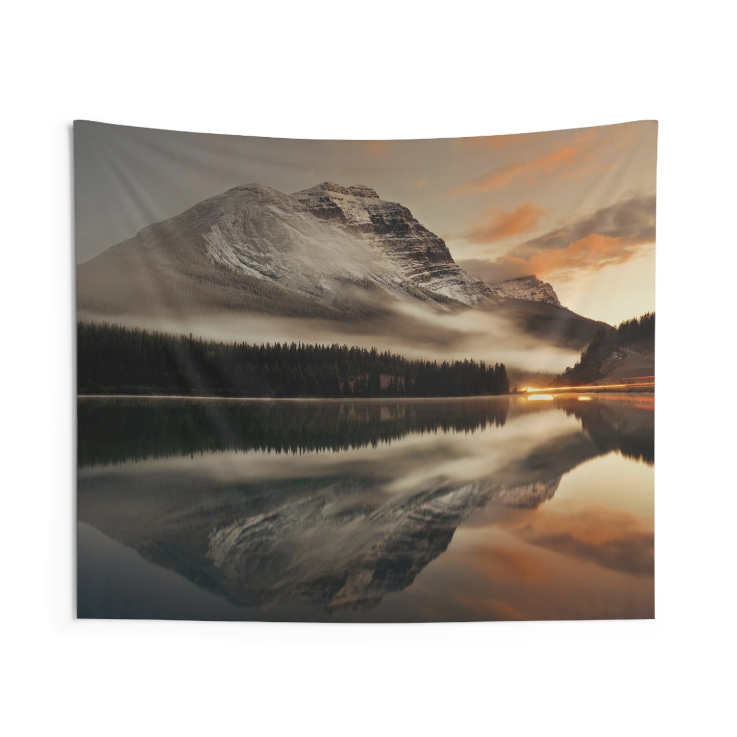 Jasper Alberta sunrise Indoor Wall Tapestries