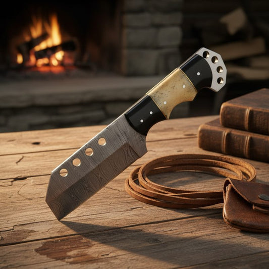8.5" Damascus Steel Hunting Knife