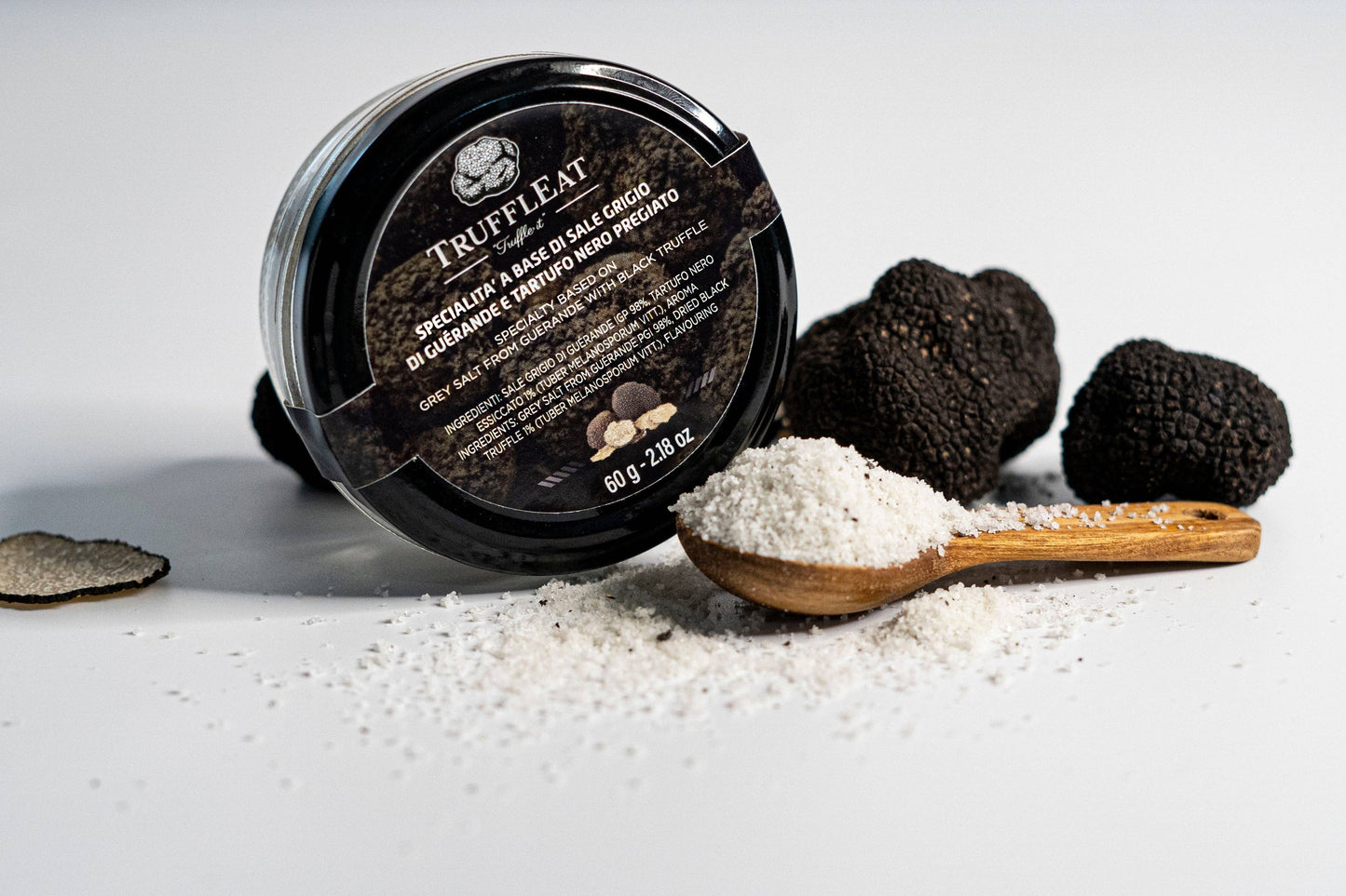 Gray salt of guerande and black truffle 60 gr Made in Italy
