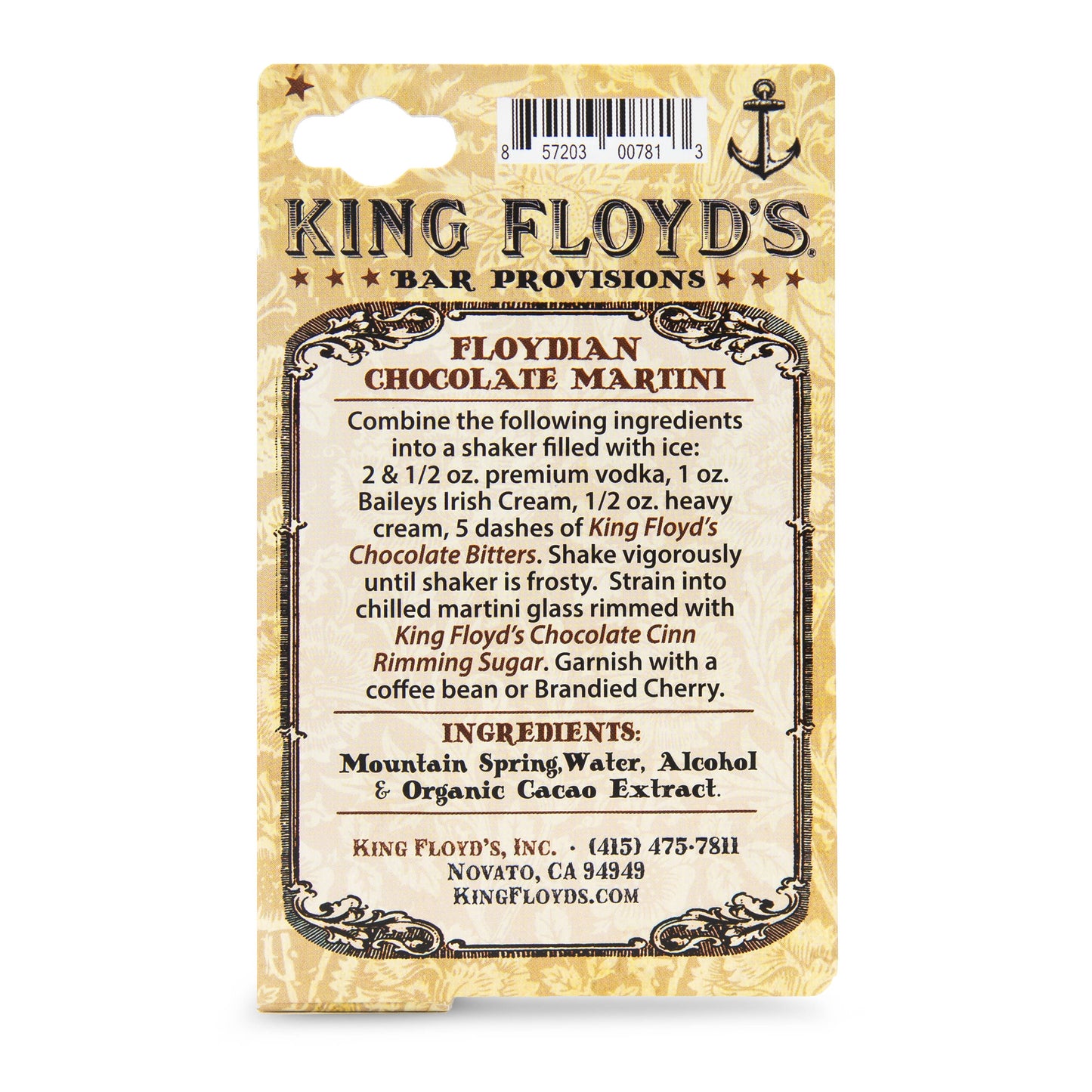 KING FLOYD'S Chocolate Bitters 1/2 oz